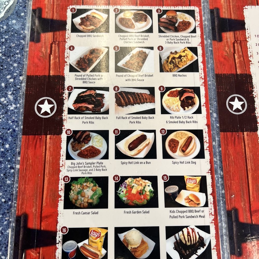 Big John's Texas BBQ - Menu - Barbeque Near Me - Page, Arizona Big John's Texas BBQ - Menu - Barbeque Near Me - Page, Arizona