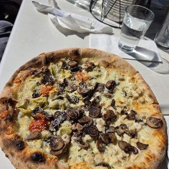 Centro Woodfired Pizzeria - Artichoke Rosso with mushrooms - Pizza Near Me - Cedar City, Utah Centro Woodfired Pizzeria - Artichoke Rosso with mushrooms - Pizza Near Me - Cedar City, Utah