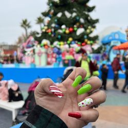 Fancy Nails - Grinch inspired!!