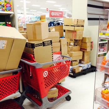 Target - Not sure how to shop with the aisle blocked. 9 am still stocking. - Department Stores Near Me - Winston Salem, North Carolina