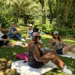 Forest Bathing Hawai'i - Group of participants at end of forest bathing experience.
