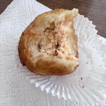 Brazuca Cafe - Halfway in to the coxinha - Brazilian Near Me - Costa Mesa, California