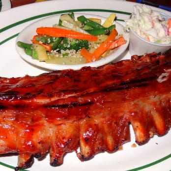 Flanigan's - Coconut Grove - Full rack BBQ Ribs and Sauté Veggies (Rookie Dinner!) - Seafood Near Me - Coconut Grove, Florida