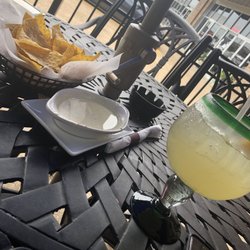 Jumbo margarita and cheesedip