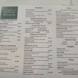 Angela’s Cafe - Menu