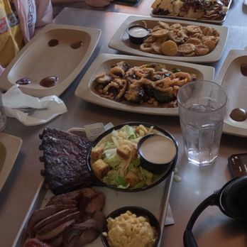 Sauced BBQ & Spirits - Livermore - 3 Meat c ombo, Cinco Burger, Rednexican Runt Nachos, fired pickle and roasted sprouts. - Barbeque Near Me - Livermore, California Sauced BBQ & Spirits - Livermore - 3 Meat c ombo, Cinco Burger, Rednexican Runt Nachos, fired pickle and roasted sprouts. - Barbeque Near Me - Livermore, California