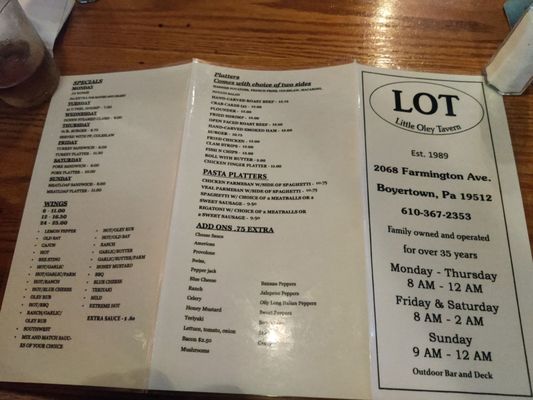Menu photo 2 Little Oley Tavern Boyertown, PA