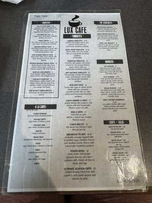 Menu photo 2 Lux Cafe New Orleans, LA