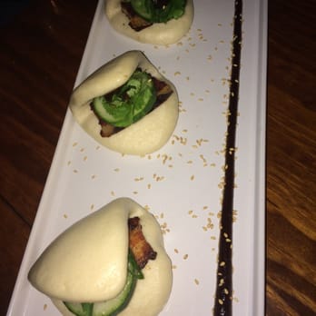 Lucky Belly - Pork Bao. The pork is pan fried so when served, crispy on outside & juicy inside - Bars Near Me - Honolulu, Hawaii Lucky Belly - Pork Bao. The pork is pan fried so when served, crispy on outside & juicy inside - Bars Near Me - Honolulu, Hawaii