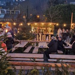 Weihnachtsmarkt Gorxheimertal - Sitzgelegenheiten