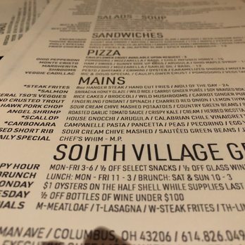 South Village Grille - New American Near Me - Columbus, Ohio South Village Grille - New American Near Me - Columbus, Ohio