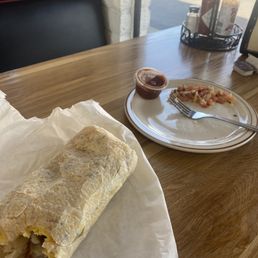 My tasty burrito that they made right ..thank you johnnies