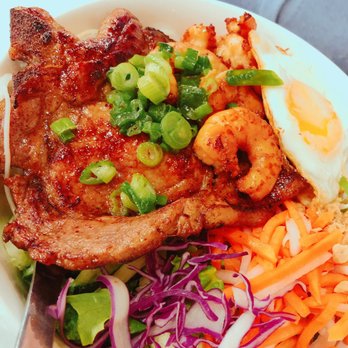 Pho Play - Grilled combo over noodles - Vietnamese Near Me - Castro Valley, California Pho Play - Grilled combo over noodles - Vietnamese Near Me - Castro Valley, California
