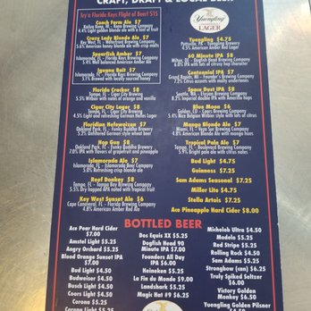 Conch Republic Seafood - Beer menu - December 2019 - Seafood Near Me - Key West, Florida