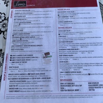 Linn's Restaurant - Menu - American Near Me - Cambria, California