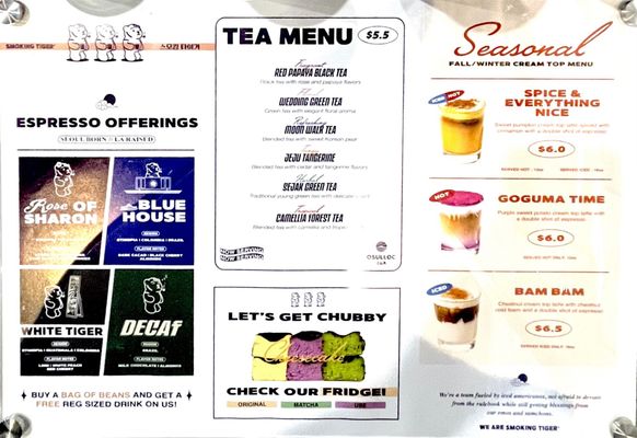 Menu photo 7 Smoking Tiger Coffee Lab Whittier, CA Menu photo 7 Smoking Tiger Coffee Lab Whittier, CA