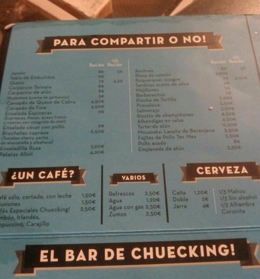 Menu photo 2 Chuecking Tapas Bar Madrid, M