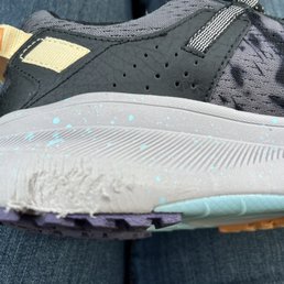 Damaged sneaker Damaged sneaker