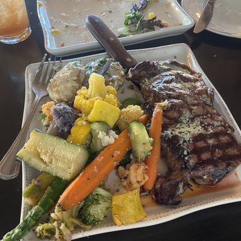 Monica’s Riverview - My  sad, soggy veggies and ribeye - Breakfast & Brunch Near Me - Antioch, California