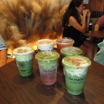 The Phin - banana cream matcha, coco matcha, tropical rush, signature matcha latte, coco grass jelly latte - Coffee & Tea Near Me - Houston, Texas