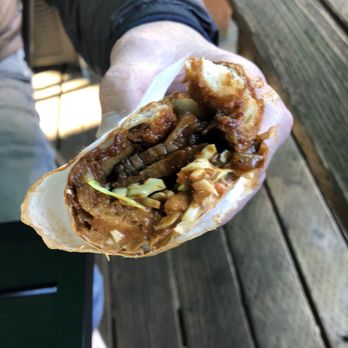 S/T Hooligan's - half of dad's BBQ Brisket Sandwich - Cajun/Creole Near Me - Seattle, Washington