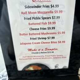 Table topper menu
