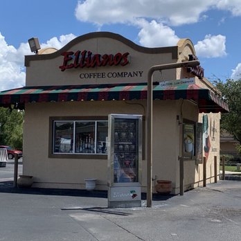Ellianos Coffee Company - Yes! It's an enlarged kiosk!! Drive thru on both sides thankfully! - Coffee & Tea Near Me - Jacksonville, Florida Ellianos Coffee Company - Yes! It's an enlarged kiosk!! Drive thru on both sides thankfully! - Coffee & Tea Near Me - Jacksonville, Florida