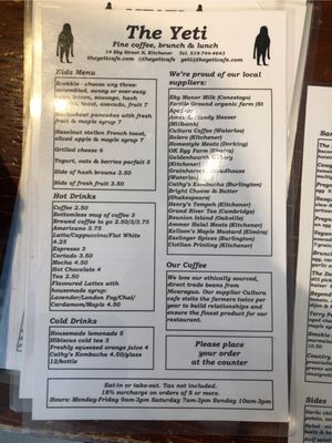 Menu photo 4 The Yeti Kitchener, ON