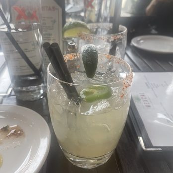 Mexcal - Pineapple jalapeño margarita with my favorite Tajin on the rim. Hard to have just one! - Mexican Near Me - Reno, Nevada Mexcal - Pineapple jalapeño margarita with my favorite Tajin on the rim. Hard to have just one! - Mexican Near Me - Reno, Nevada