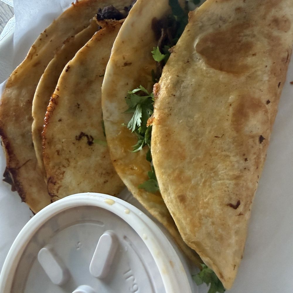 Dos Potrillos Mexican Restaurant - Quesabirria tacos cooked to golden crispy perfection! Chef's Kiss/Un beso del chef! - Mexican Near Me - Aiken, South Carolina