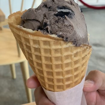 Off Track Ice Cream - Cookies and cream waffle cone - Ice Cream & Frozen Yogurt Near Me - Charleston, South Carolina Off Track Ice Cream - Cookies and cream waffle cone - Ice Cream & Frozen Yogurt Near Me - Charleston, South Carolina