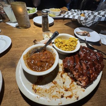 Bobby Q - Biltmore - Baby back ribs with beans and roasted corn sides. - Barbeque Near Me - Phoenix, Arizona Bobby Q - Biltmore - Baby back ribs with beans and roasted corn sides. - Barbeque Near Me - Phoenix, Arizona