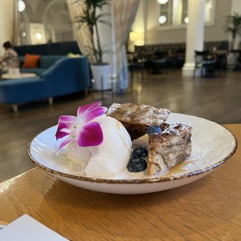 ZINO - Warm Croissant Bread Pudding - Mediterranean Near Me - Berkeley, California