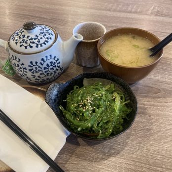 Bengee Sushi - A1. White Miso Soup, Salad, plus Tea to start! - Sushi Bars Near Me - Ontario, California