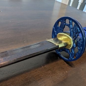 Medieval Depot - Red/blue Damascus blade - Outdoor Gear Near Me - Mississauga, Ontario Medieval Depot - Red/blue Damascus blade - Outdoor Gear Near Me - Mississauga, Ontario