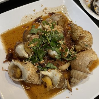 Thaitanic Kitchen - 87. Oc Huong Canada Xao Me/ Stir Fried Whelk with Tamarind Sauce - Thai Near Me - Tempe, Arizona