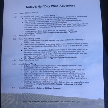Grapeline Wine Tours - Wine Tours Near Me - Temecula, California Grapeline Wine Tours - Wine Tours Near Me - Temecula, California