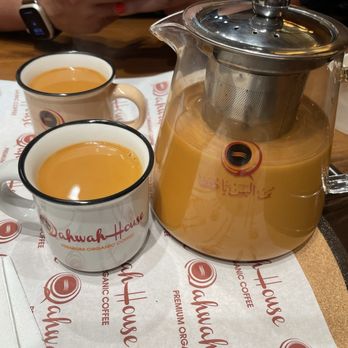 Qahwah House - Pot of adeni chai with two cups - Coffee & Tea Near Me - New York, New York