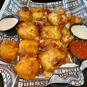 Milwaukee Burger Company - Appetizer Sampler cheese curds - Burgers Near Me - Eau Claire, Wisconsin Milwaukee Burger Company - Appetizer Sampler cheese curds - Burgers Near Me - Eau Claire, Wisconsin