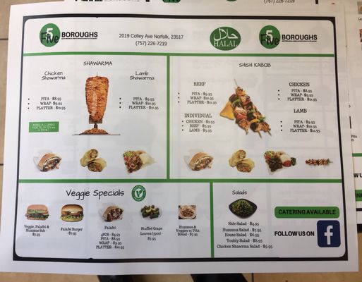 Menu photo 7 Five Boroughs Restaurant Norfolk, VA