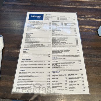 Eggstasy - Menu - Breakfast & Brunch Near Me - Chandler, Arizona