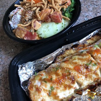 Poke Zone - 3 Protein Poke Bowl ($12.95) and Lion King Roll ($11.95) - Sushi Bars Near Me - Oakland, California Poke Zone - 3 Protein Poke Bowl ($12.95) and Lion King Roll ($11.95) - Sushi Bars Near Me - Oakland, California