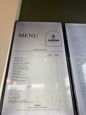 Menu photo 1 Albunn Coffee House Rochester, NY