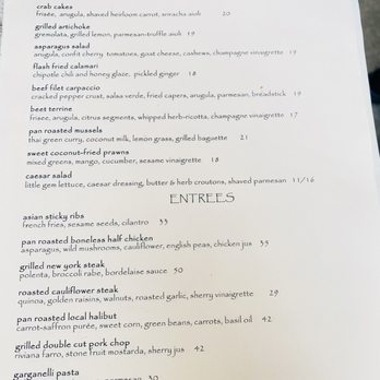 Celadon - Menu with Happy Birthday printed. - Seafood Near Me - Napa, California