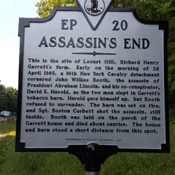 Assassin's End Historical Marker - Assassin's End Historical Marker in Port Royal VA