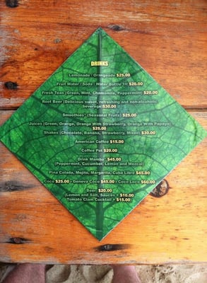 Menu photo 2 Green Mamba Puerto Escondido, OAX