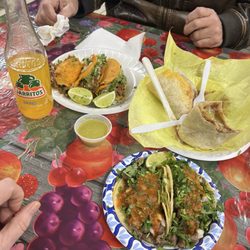 La Guadalajara Market - Asada and Birria tacos and bean with cheese burrito. Had to take 1/2 of it home, big portions.