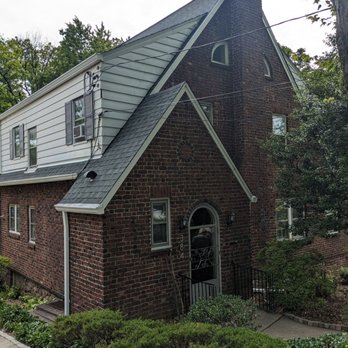 New Jersey Roofing - White gutters, leaf guards, shadow grey Titan shingles - Roofing Near Me - Carlstadt, New Jersey