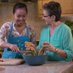 From the Heart Senior Services - Caregiver & Senior in Kitchen