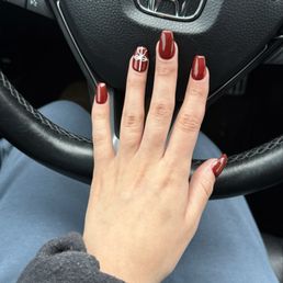 Polygel with short coffin shape